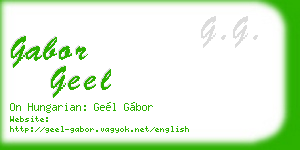 gabor geel business card